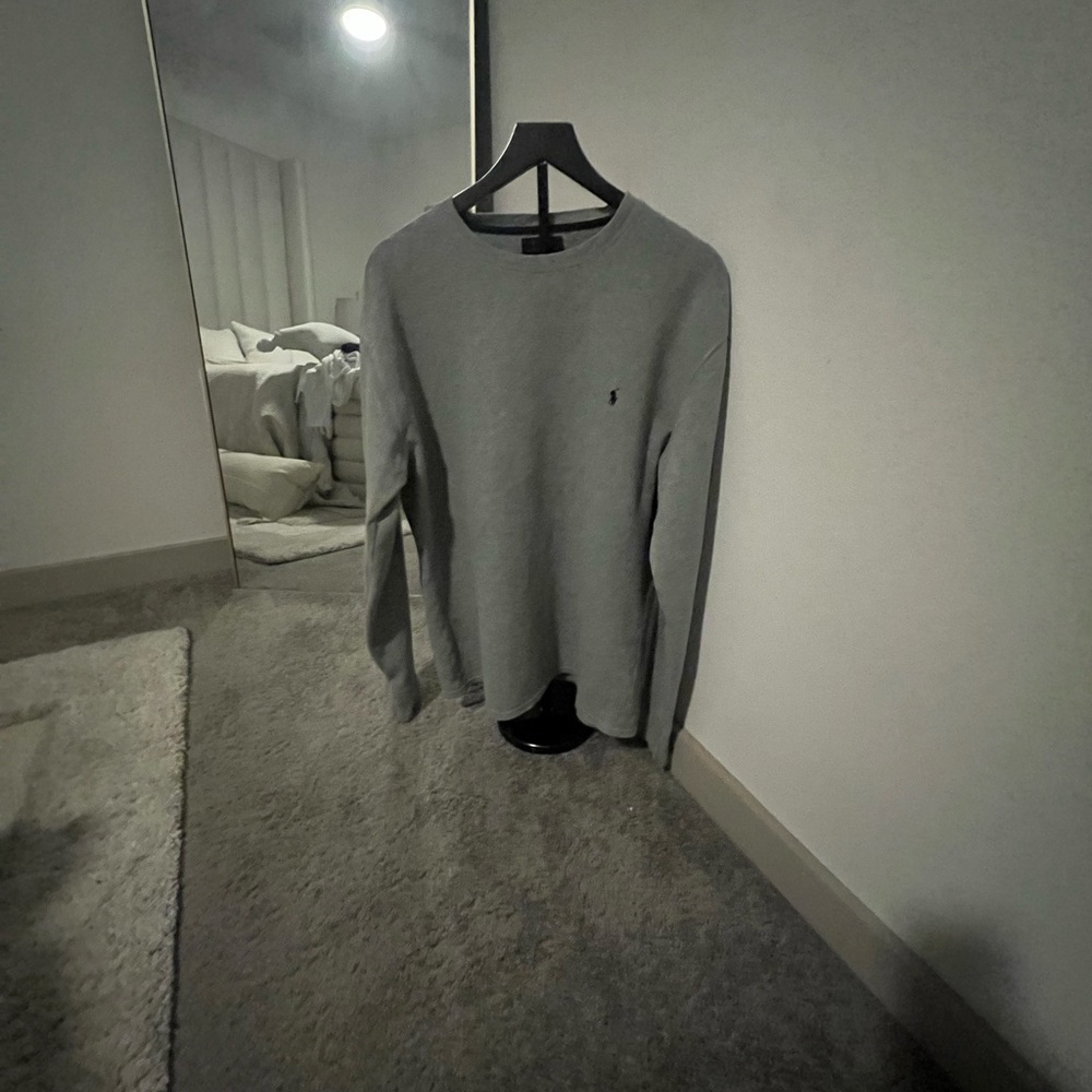 Polo by Ralph Lauren Heather Gray Thermal Shirt - Picture 9 of 14